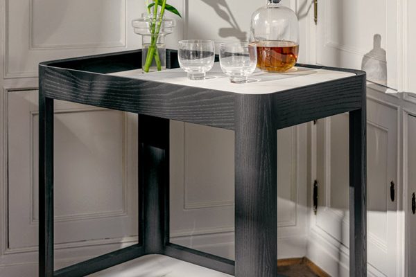 Rodam mobile serving cart with storage shelves and wheels – functional elegance for modern living.