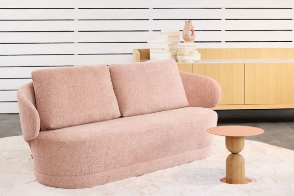 Light pink modular sofa by Werther with modern design
